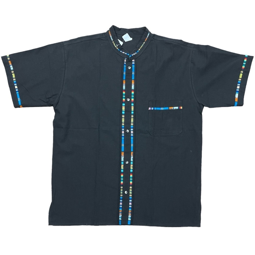 Men’s Black Guayabera Coralillo Style